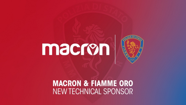 Macron è il nuovo sponsor tecnico del Gruppo Sportivo delle Fiamme Oro 